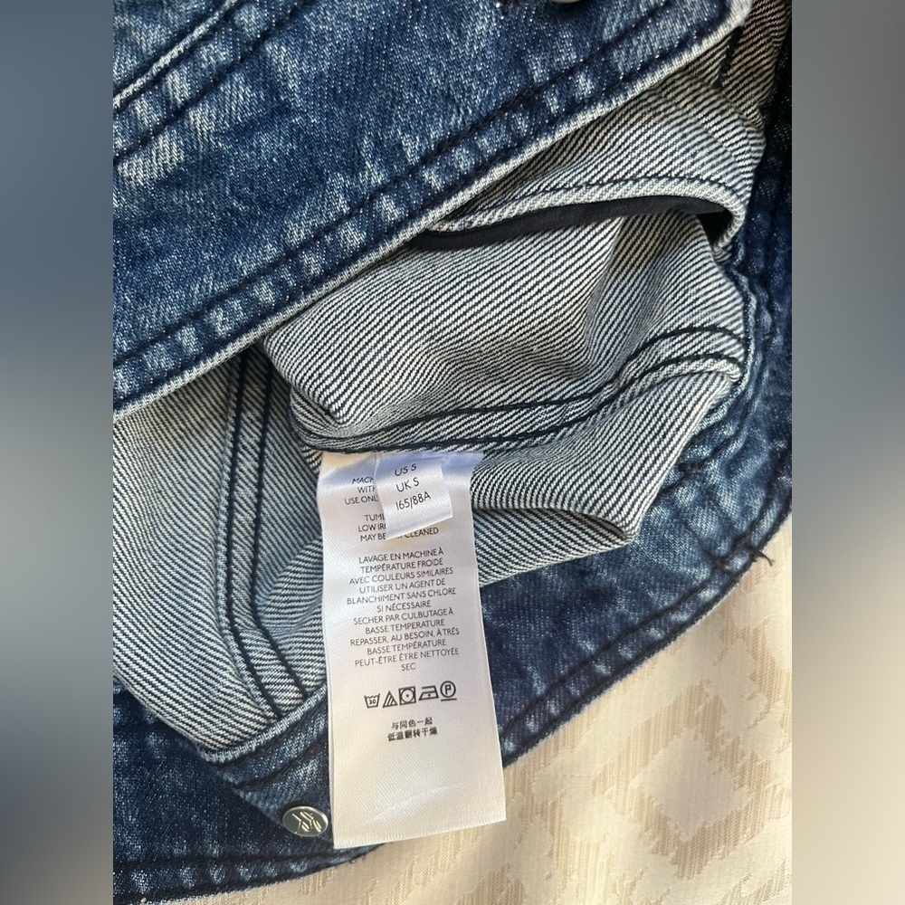 Free People We the Free  Now or Never Denim Jacket Size Small - Picture 5 of 8